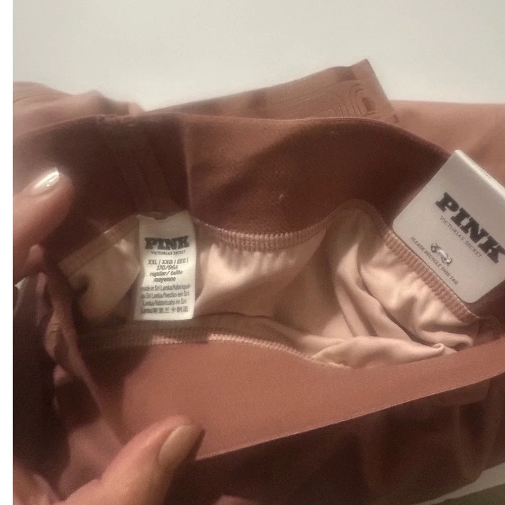 Victoria's Secret PINK Ultimate Leggings Sports Bra Set Mauve Ombre XXL NEW